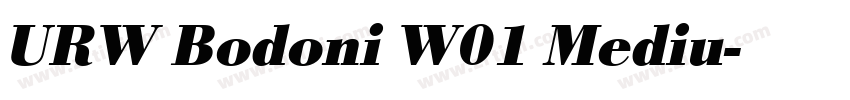 URW Bodoni W01 Mediu字体转换
